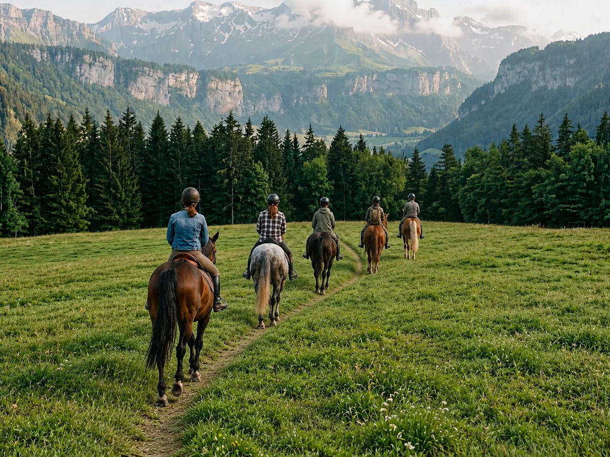Balade à cheval en Haute-Savoie, autour de Les Houches