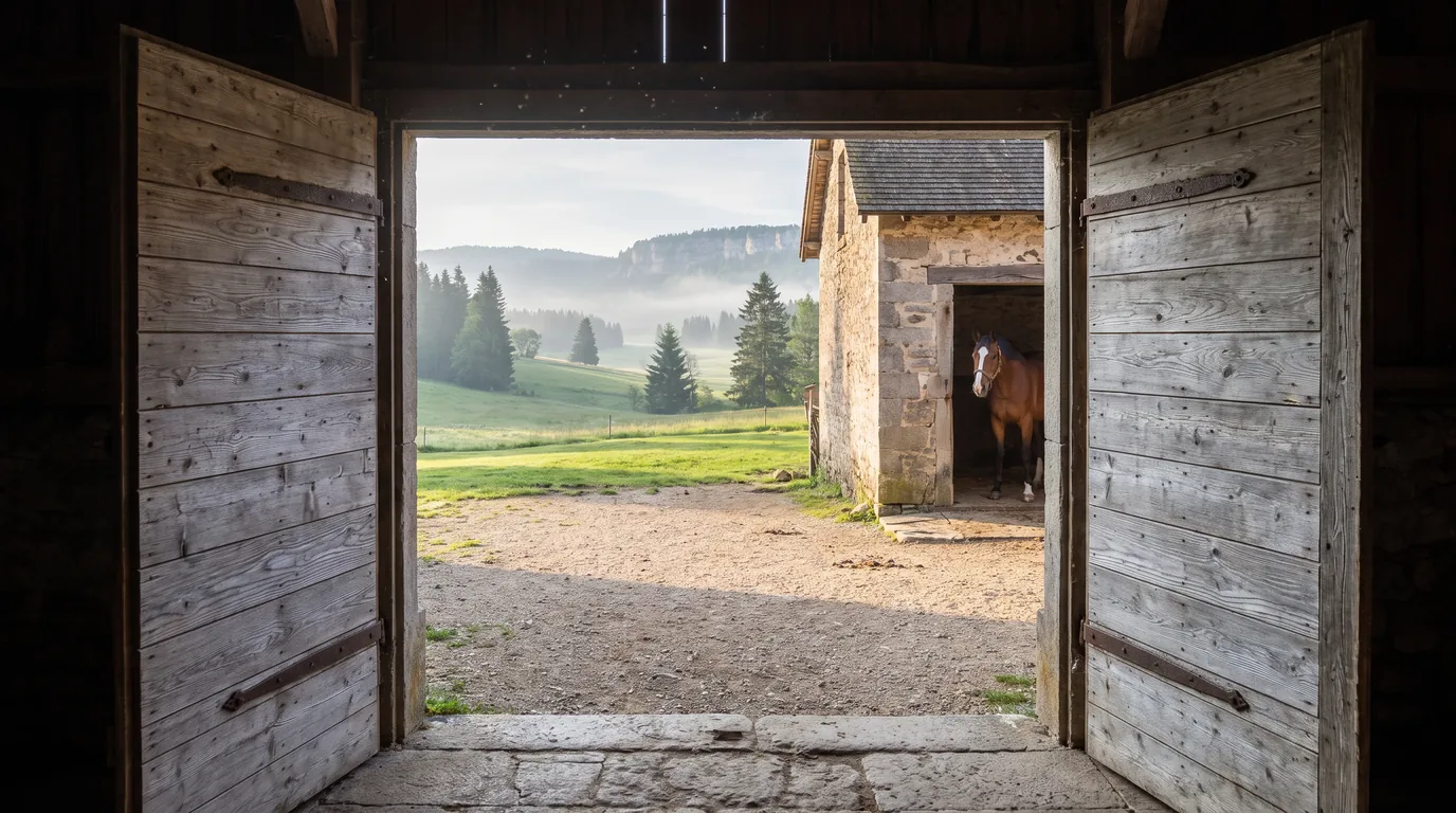 Entrée, Mont Blanc Équitation, centre équestre à Les Houches